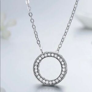 Infinity Ring Open Circle Necklace